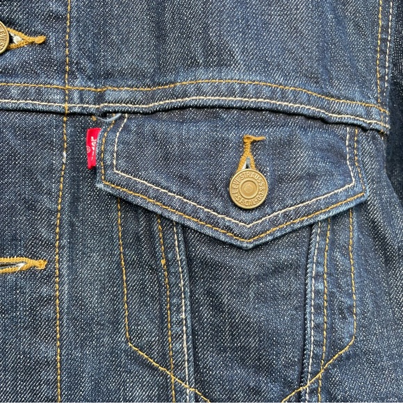 levis denim jacket in medium wash size S mens modern type III - Picture 6 of 16